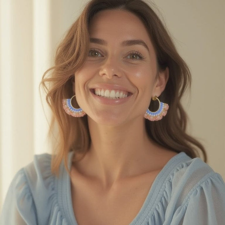 Ava - détail des couleurs et motifs en perles Miyuki Tila