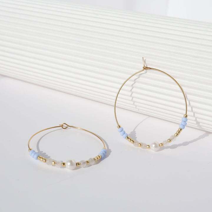 Clea - Boucles d'oreilles - earring fait main en perles Miyuki par Køss Design