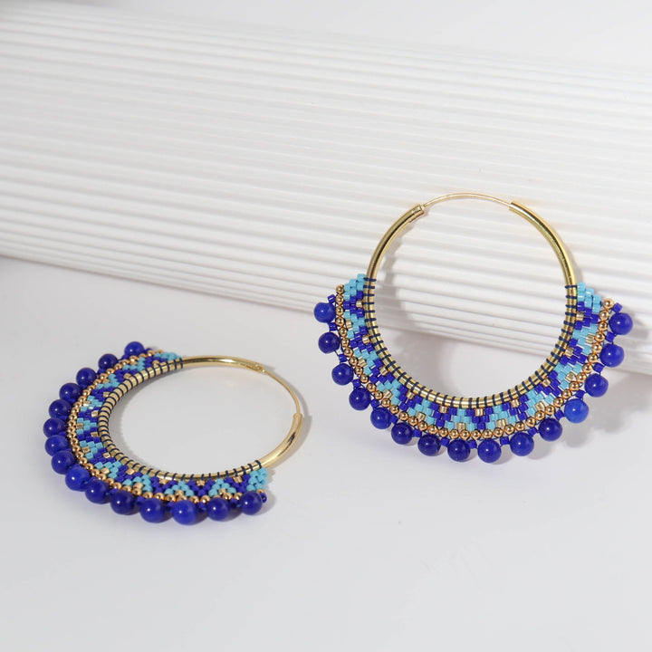 Clia - Boucles d'oreilles - earring fait main en perles Miyuki par Køss Design