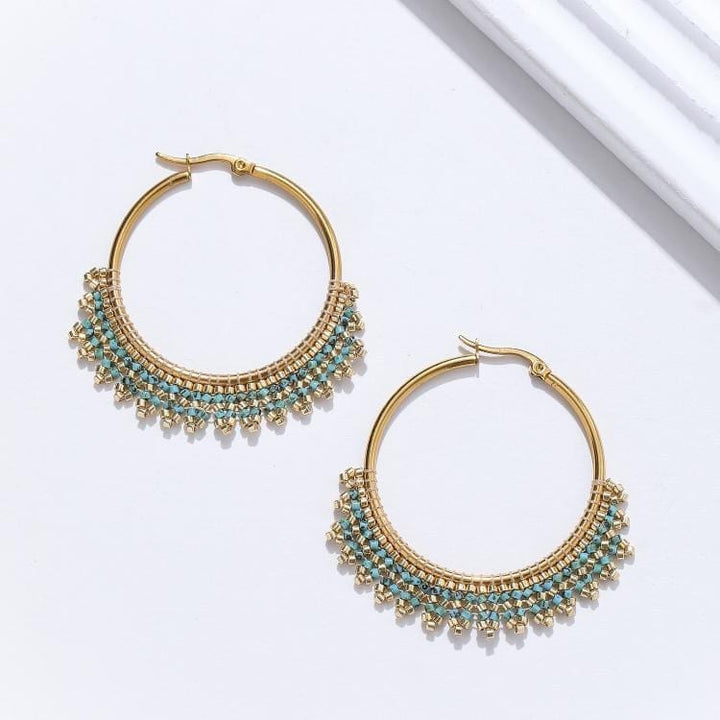 Eleonara - Boucles d'oreilles - earring fait main en perles Miyuki par Køss Design