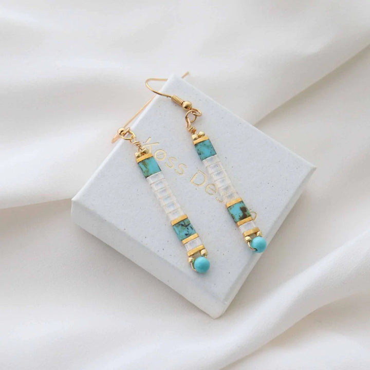 Eva - Boucles d'oreilles - earring fait main en perles Miyuki par Køss Design