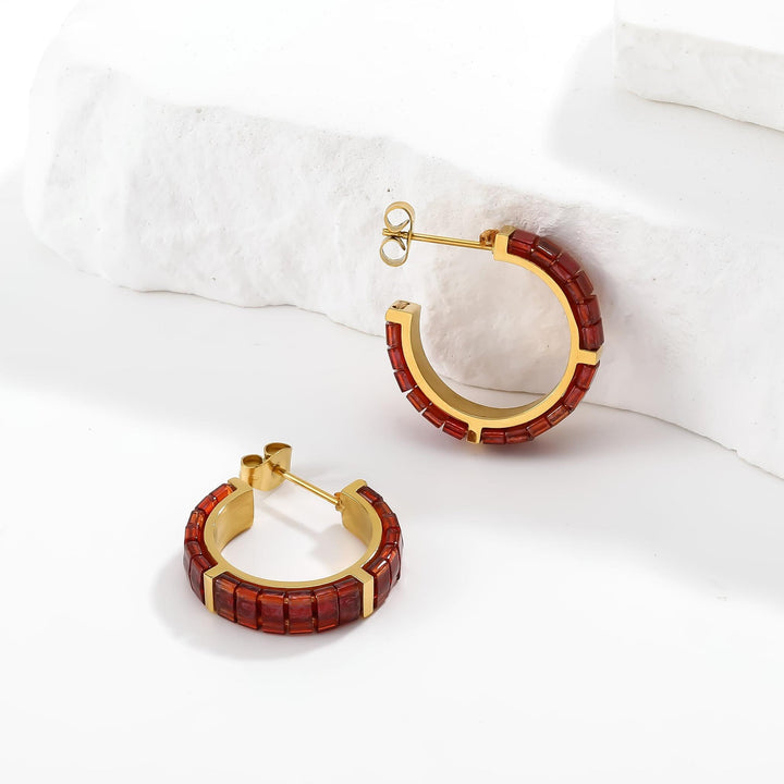 Fiorina - Boucles d'oreilles Pierre de naissance Janvier