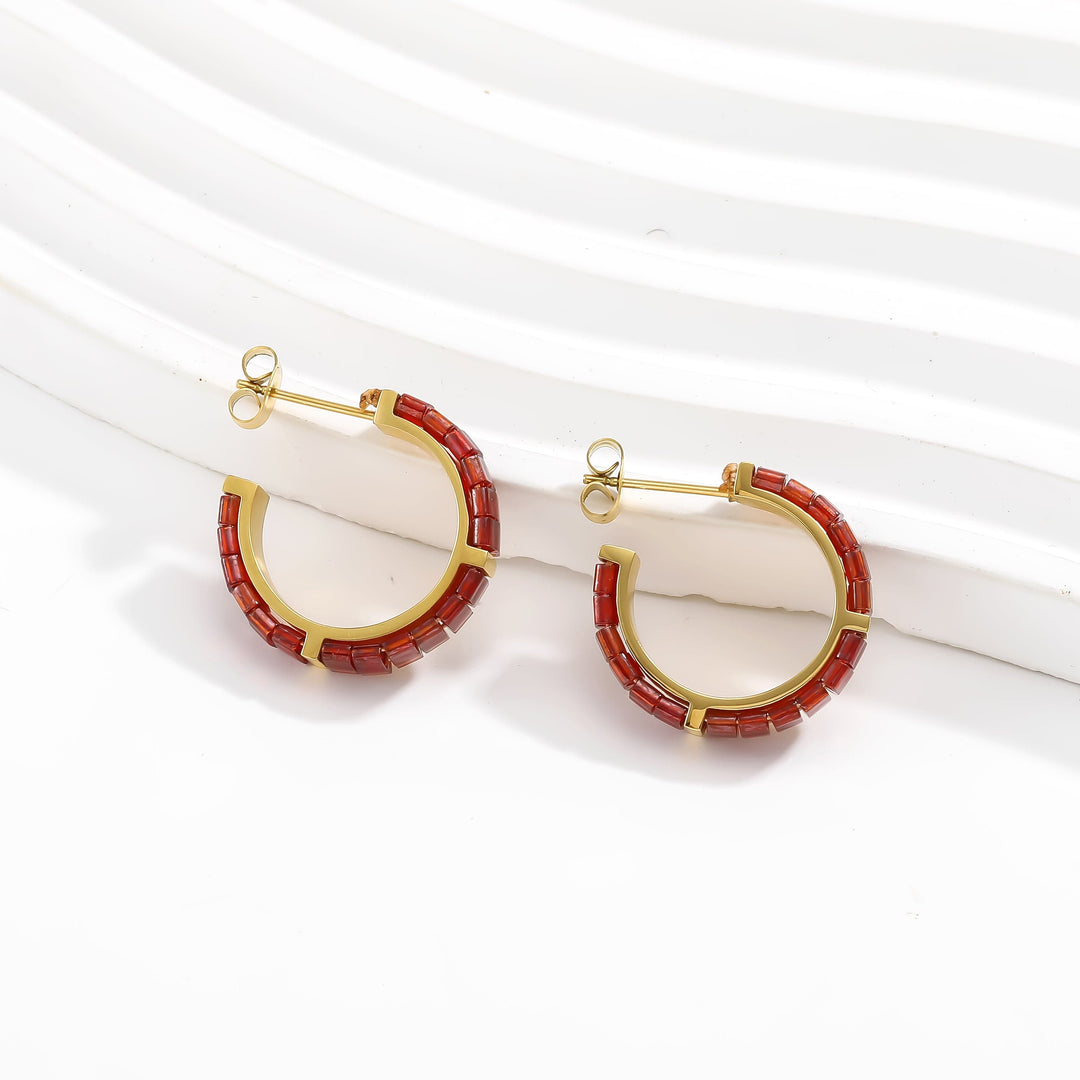 Fiorina - Boucles d'oreilles - earring fait main en perles Miyuki par Køss Design