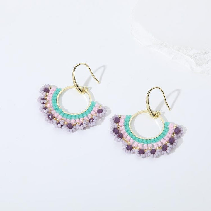 Flower - Boucles d'oreilles - earring fait main en perles Miyuki par Køss Design