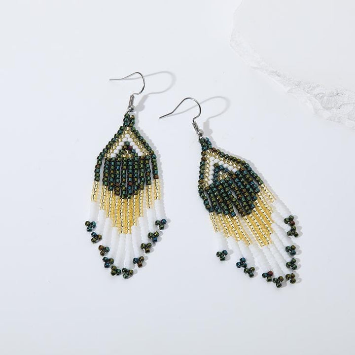 Isla - Boucles d'oreilles - earring fait main en perles Miyuki par Køss Design