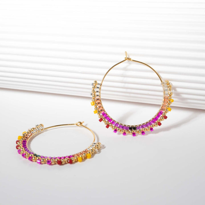 Julia - Boucles d'oreilles - earring fait main en perles Miyuki par Køss Design