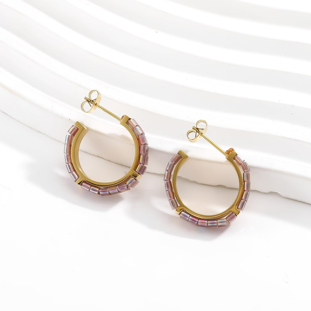 Kyra - Boucles d'oreilles - earring fait main en perles Miyuki par Køss Design