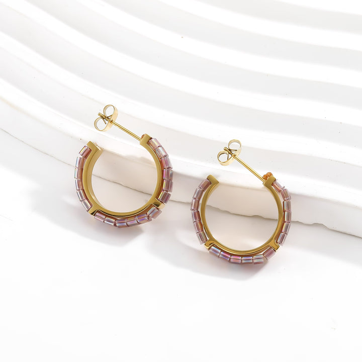 Kyra - Boucles d'oreilles - earring fait main en perles Miyuki par Køss Design