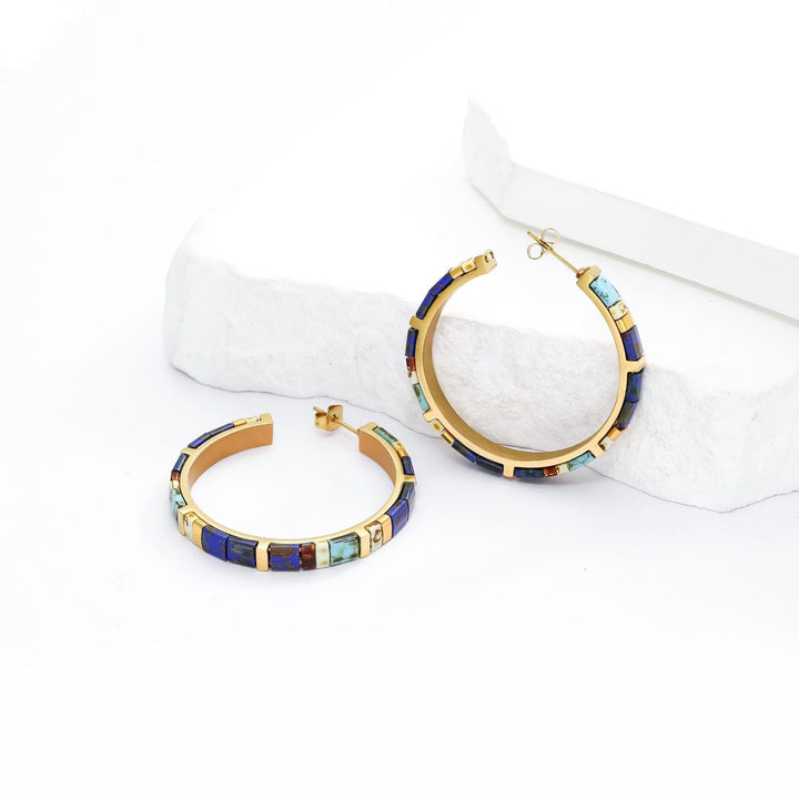 Lou - Boucles d'oreilles - earring fait main en perles Miyuki par Køss Design