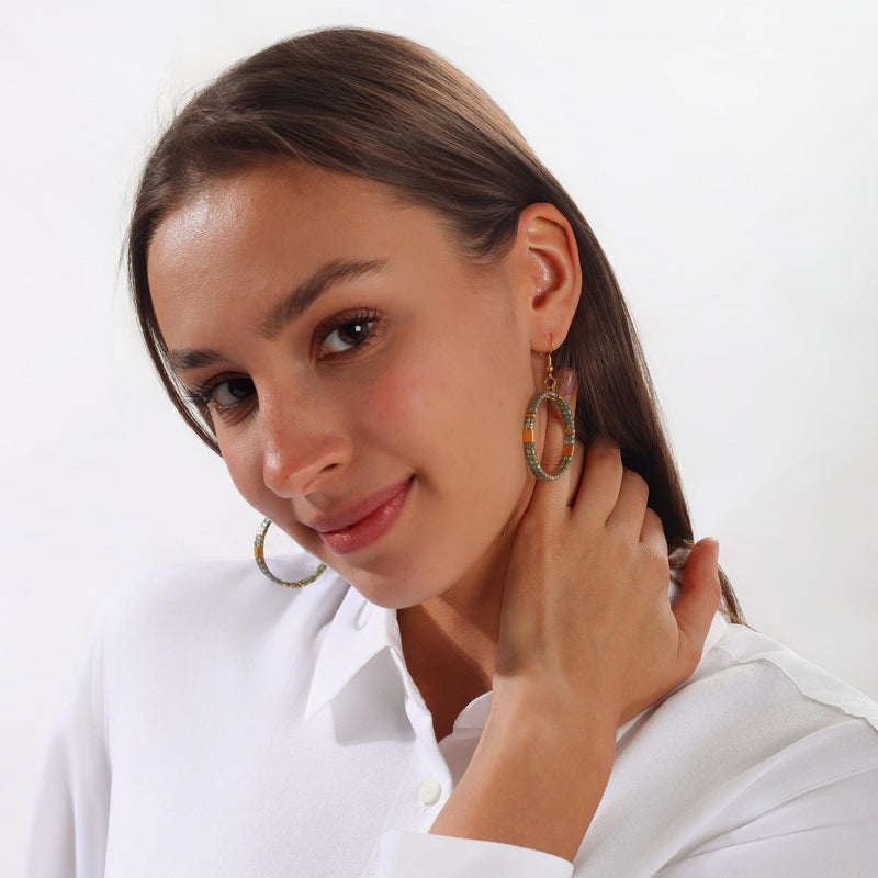 Luna - détail des couleurs et motifs en perles Miyuki Tila