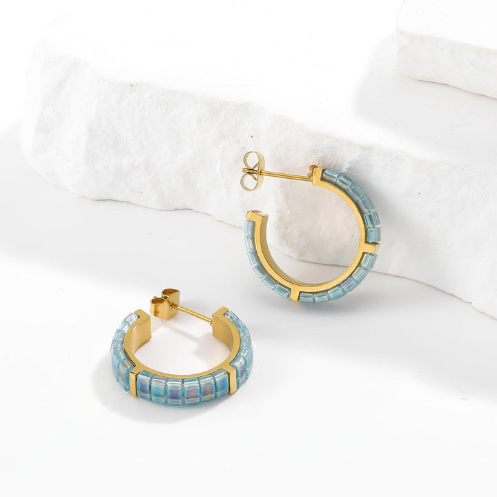 Marina - Boucles d'oreilles Pierre de naissance Mars