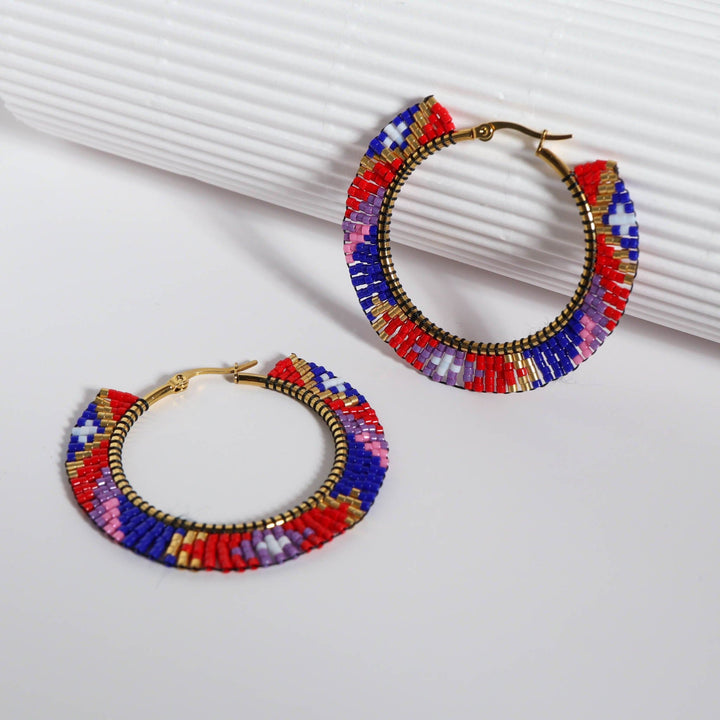 Papea - Boucles d'oreilles - earring fait main en perles Miyuki par Køss Design
