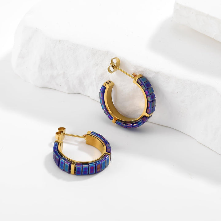 Safira - Boucles d'oreilles Pierre de naissance Septembre