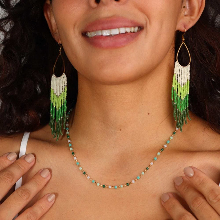 Savannah - détail des couleurs et motifs en perles Miyuki Tila