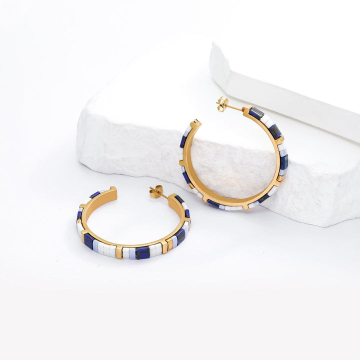 Tila - Boucles d'oreilles - earring fait main en perles Miyuki par Køss Design