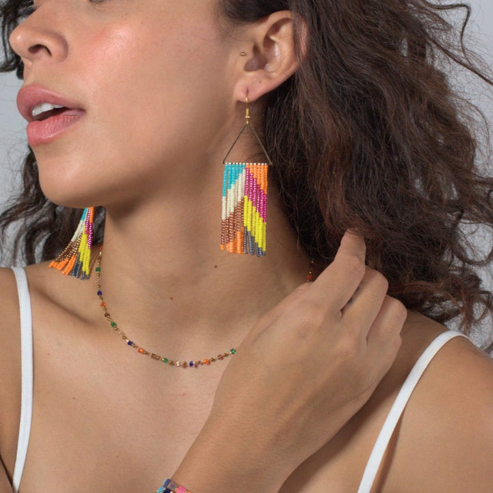 Clia - collier en perles Miyuki porté