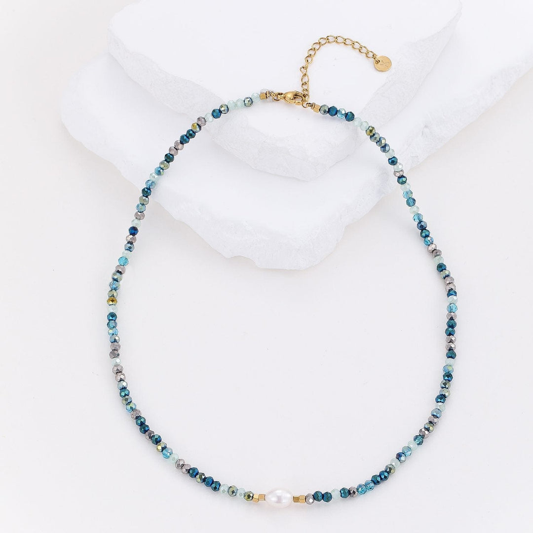 Elattra - Collier de pierres - necklace fait main en perles Miyuki par Køss Design