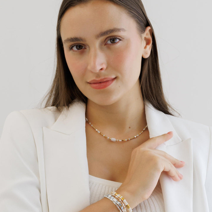 Gotha - collier en perles Miyuki porté