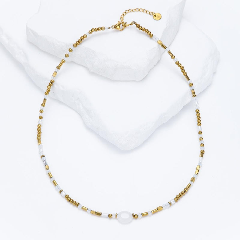 Gotha - Collier de pierres - necklace fait main en perles Miyuki par Køss Design