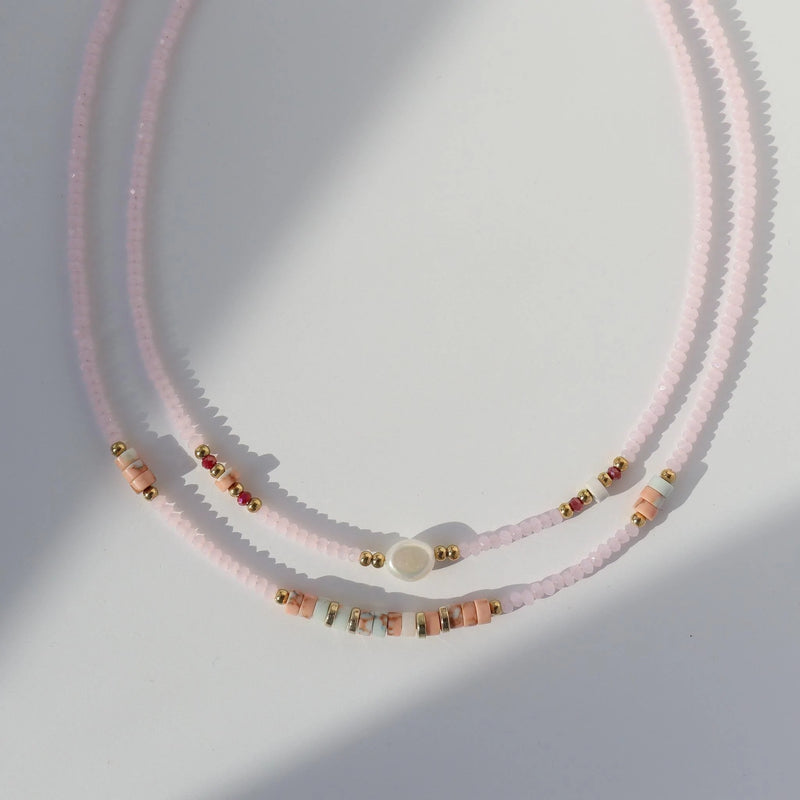 Rose - vue détaillée des perles Miyuki japonaises