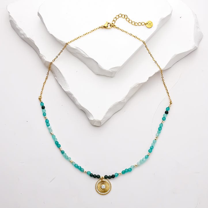 Sanne - Collier de pierres - necklace fait main en perles Miyuki par Køss Design