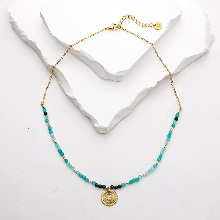 Sanne - Collier de pierres - necklace fait main en perles Miyuki par Køss Design