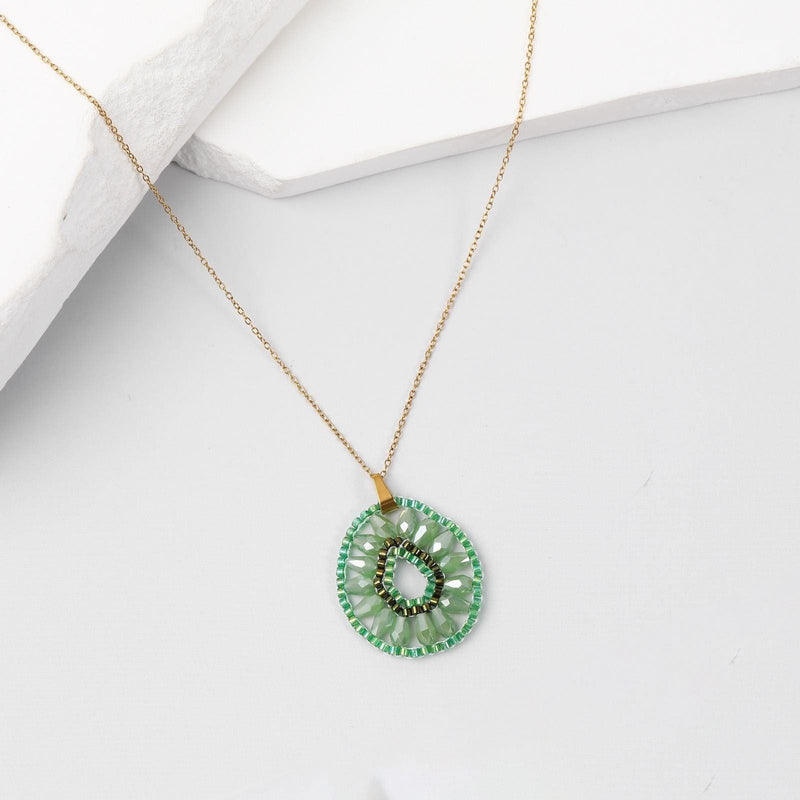 Verena - collier en perles Miyuki porté