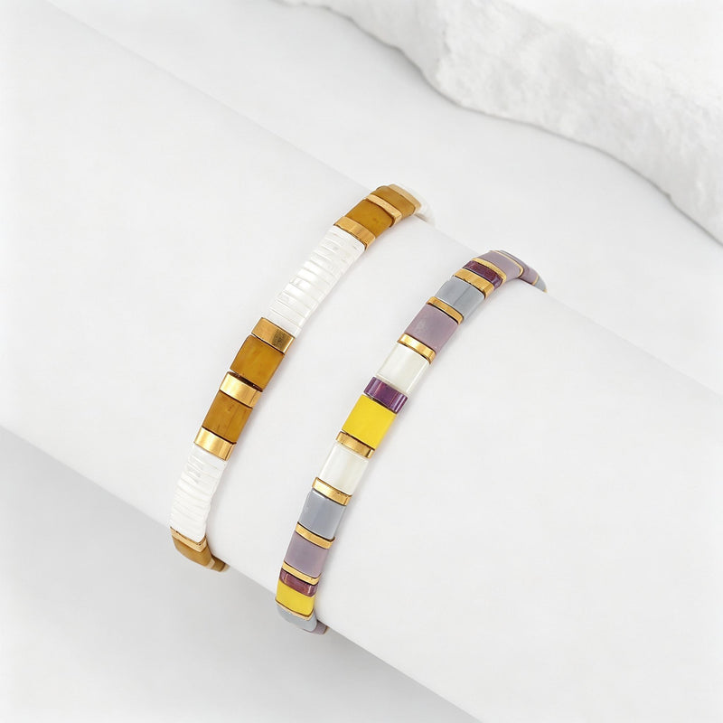 Parure Soleil - Bracelets de perles